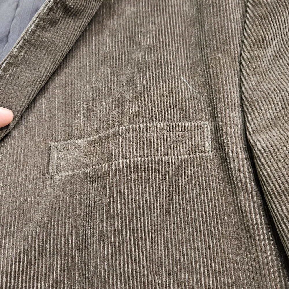 Mens Brown Corduroy Blazer‎ Lg Two Button Classic Sport Coat Jacket Holiday